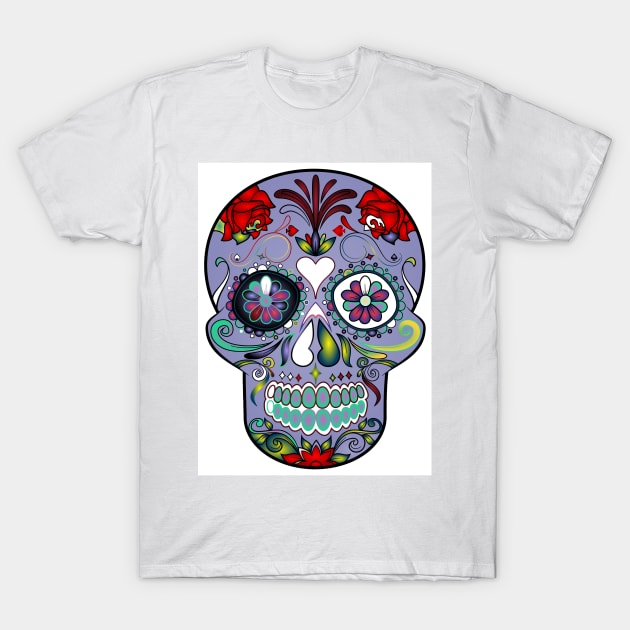 Sugar Skull 46 (Style:15) T-Shirt by luminousstore